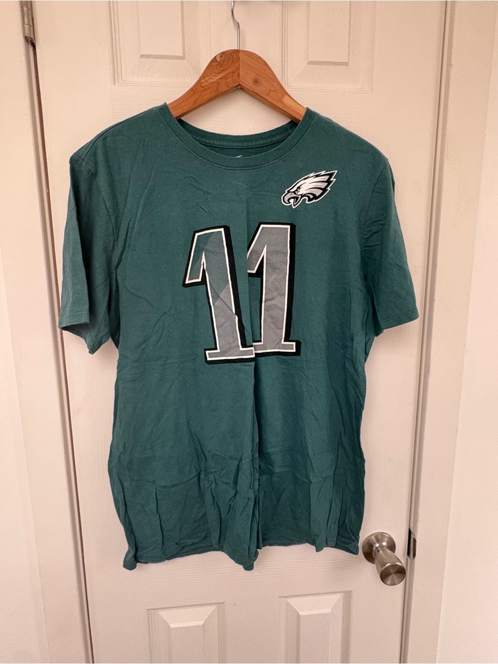 Nike Teal Crewneck Graphic Tee with White Logo